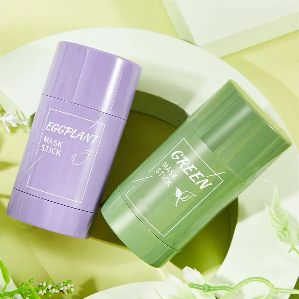 Spreadable Mud Mask Stick Hydrating Moisturizing Oil Control Exfoliating Deep Cleaning Pore Shrinking Green Tea Solid Mask