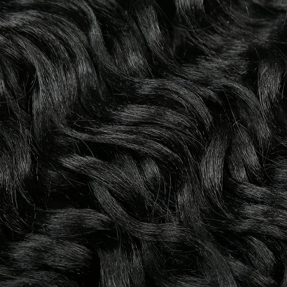 Hawaii Ocean Wave Braiding Hair 18 Inch Curly Crochet Hair Extension Goddess Locs Synthetic Hair Boho Style Hairpiece For Women