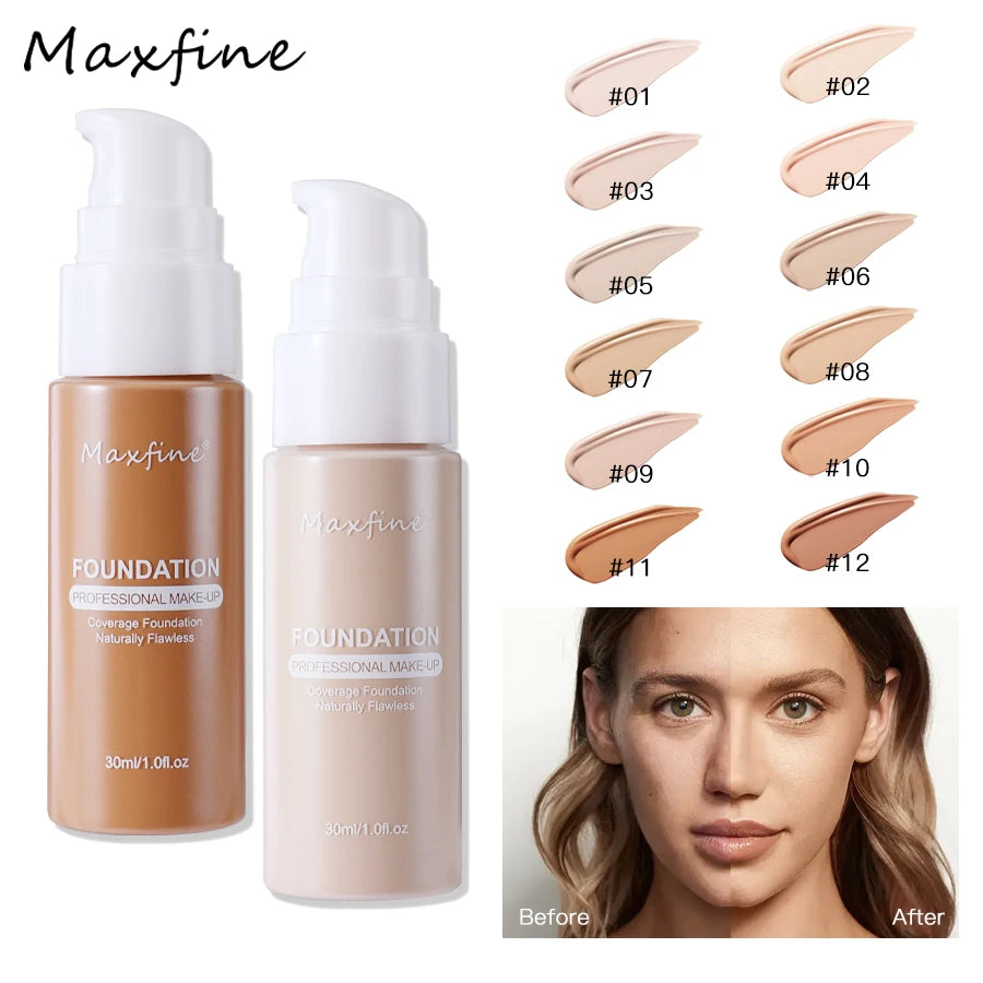 12-color liquid foundation, unparalleled wrinkle relieving and full coverage of high-definition liquid foundation, has a nourish