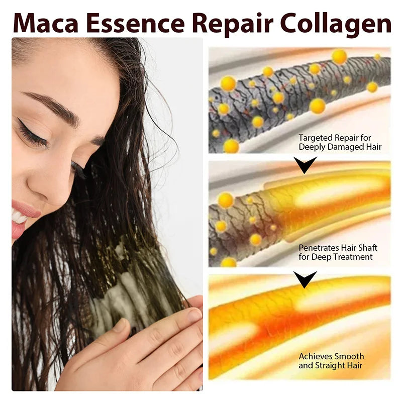 Collagen Keratin Hair Mask For Dry &amp; Damaged Hair Revitalizing Hair Straighten Soft Smooth Moisturize  Hair Treatment Hair Care