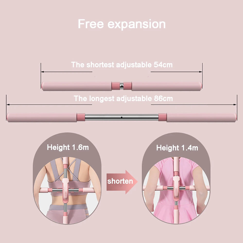 Yoga Hunchback Corrector Adjustable Stainless Steel Body Stick