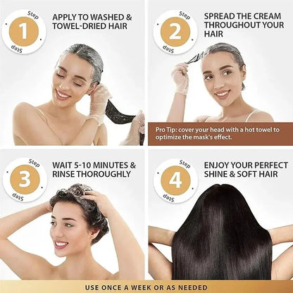 Collagen Keratin Hair Mask For Dry &amp; Damaged Hair Revitalizing Hair Straighten Soft Smooth Moisturize  Hair Treatment Hair Care