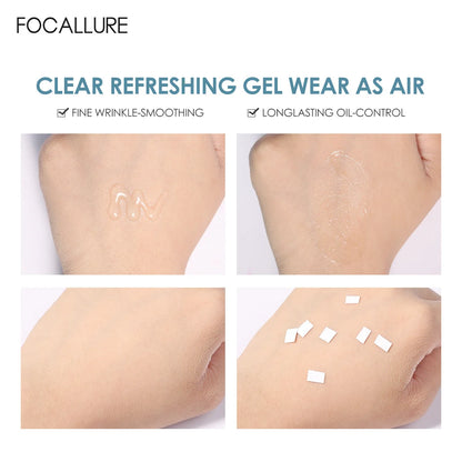 FOCALLURE Long-lasting Oil Control Face Primer Gel High Coverage Invisible Pore-Blurring Smooth Foundation Base Makeup Cosmetics