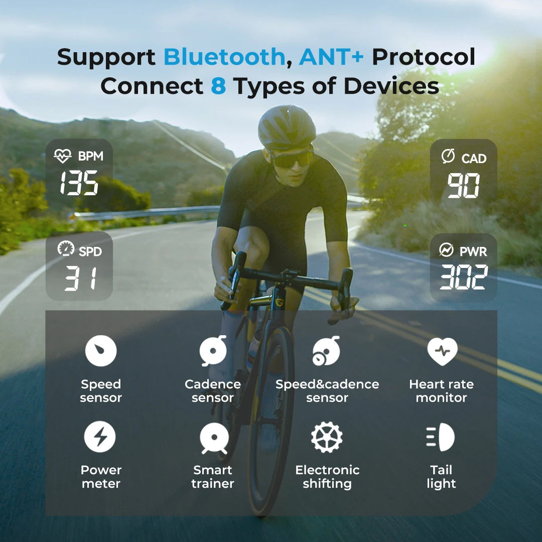 GEOID CC600 Smart Navigation Odometer Wireless Bicycle Speedometer Automatical WIFI ANT+ Bike Computer