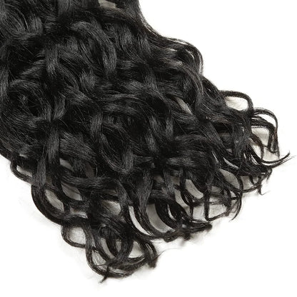 Hawaii Ocean Wave Braiding Hair 18 Inch Curly Crochet Hair Extension Goddess Locs Synthetic Hair Boho Style Hairpiece For Women