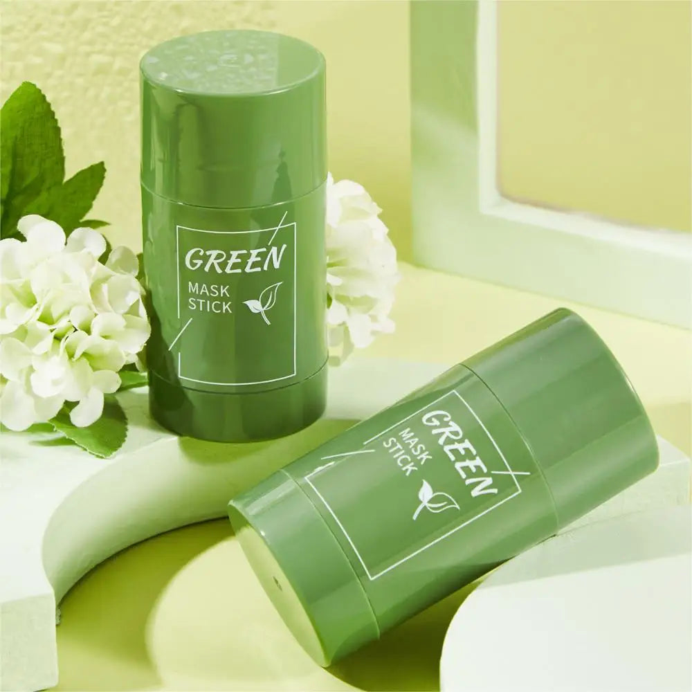 Spreadable Mud Mask Stick Hydrating Moisturizing Oil Control Exfoliating Deep Cleaning Pore Shrinking Green Tea Solid Mask