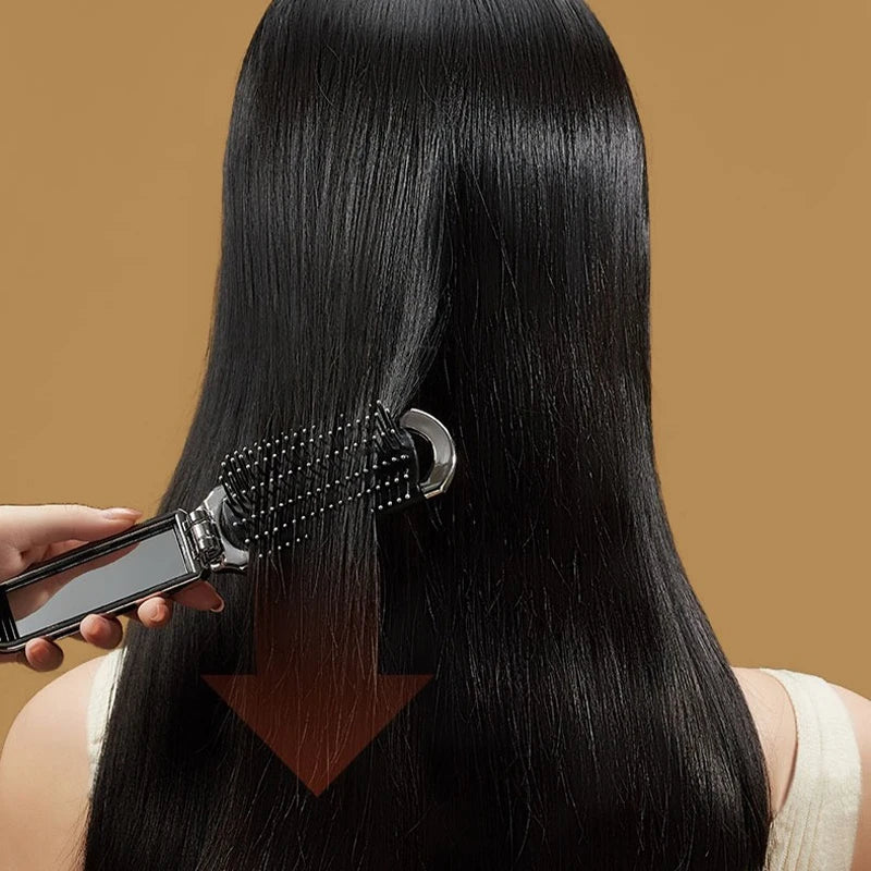 Mini Hair Brush Folding Massage Comb Head Massage Anti-Static Portable Travel Hair Brush Girl Hair Combs With Mirror