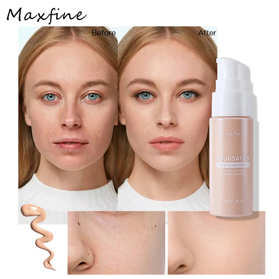 12-color liquid foundation, unparalleled wrinkle relieving and full coverage of high-definition liquid foundation, has a nourish