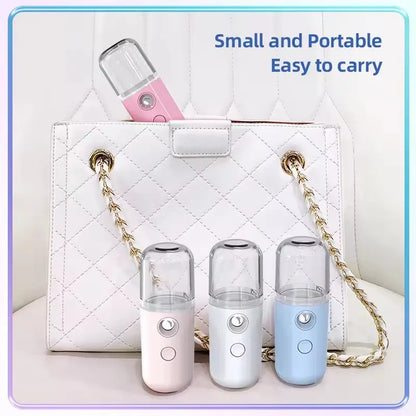 30ml Mini Humidifier Home Portable Rechargeable Small Facial Steamer Wireless Nano Personal Face Hydrat Sprayer Cool Mist Maker